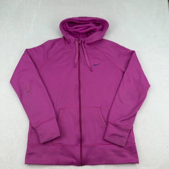 Nike Therma-FIT Full Zip Hoodie Womens XL Pink Athletic Jacket - Picture 1 of 10